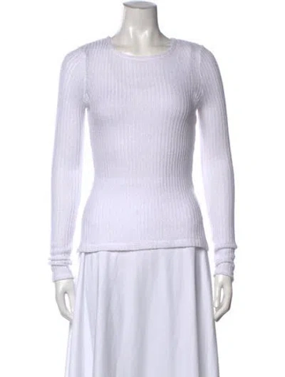 Pre-owned Vince Crew Neck Sweater W/ Tags In White