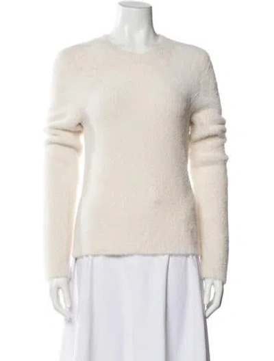 Pre-owned Vince Crew Neck Sweater In White