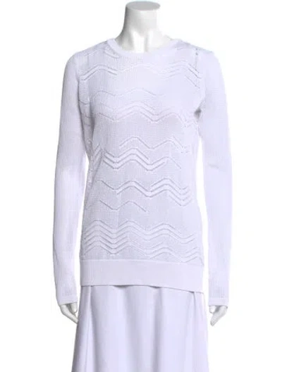 Pre-owned Vince Crew Neck Sweater In White