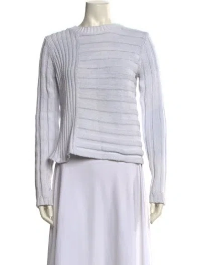 Pre-owned Vince Crew Neck Sweater In White