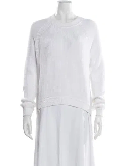 Pre-owned Vince Crew Neck Sweater In White