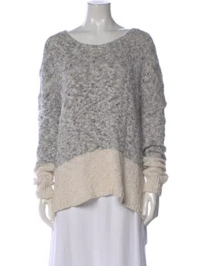 Pre-owned Vince Crew Neck Sweater In White