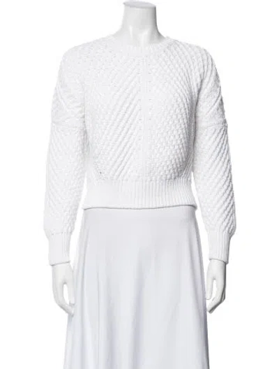 Pre-owned Vince Crew Neck Sweater In White