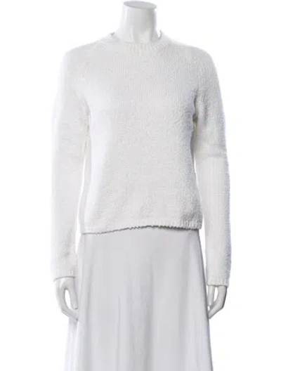 Pre-owned Vince Crew Neck Sweater In White