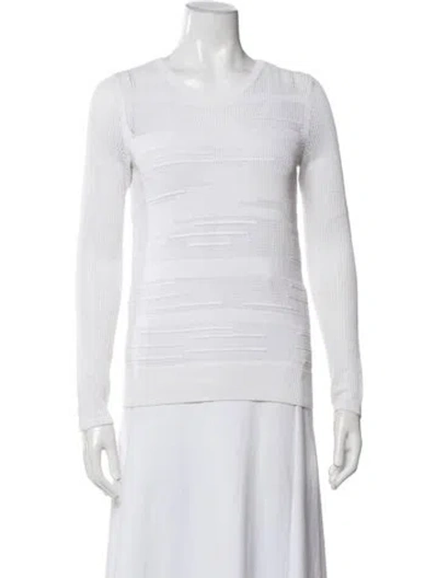 Pre-owned Vince Crew Neck Sweater In White