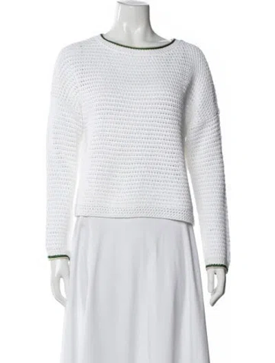 Pre-owned Vince Crew Neck Sweater In White
