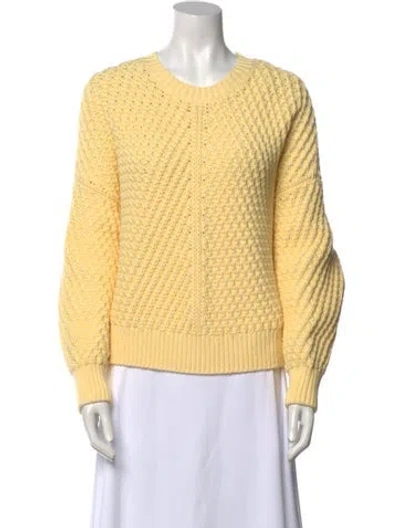 Pre-owned Vince Crew Neck Sweater In Yellow