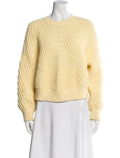 Pre-owned Vince Crew Neck Sweater In Yellow