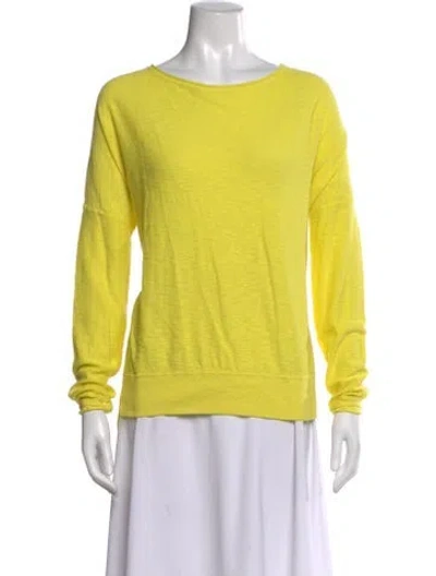 Pre-owned Vince Crew Neck Sweater In Yellow