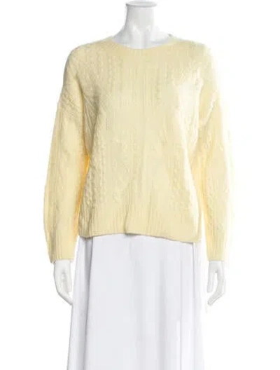 Pre-owned Vince Crew Neck Sweater In Yellow
