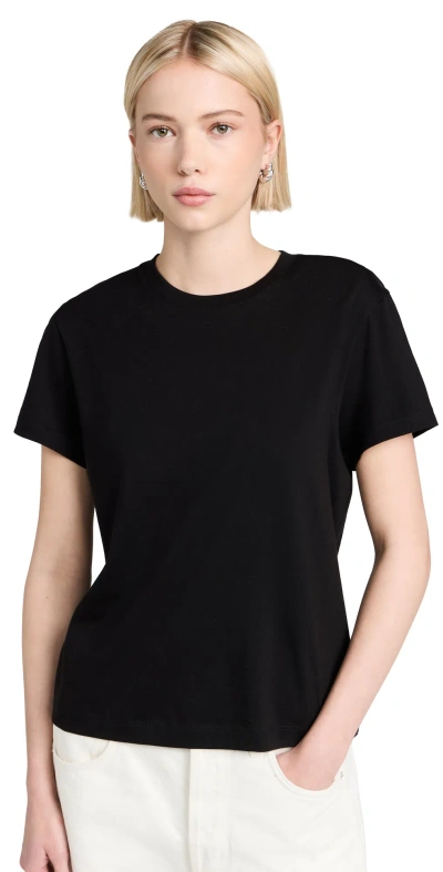 Vince Pima Cotton Essential T-shirt In Black