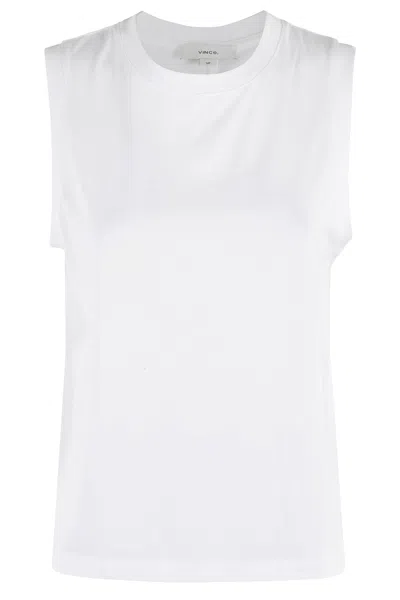 Vince Crew Nk Muscle Tee In Optic White
