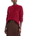 Vince Crewneck Brushed Sweater In Red