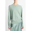 Vince Boiled Cashmere Funnel Neck Sweater In Green