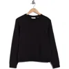 Vince Crewneck Cotton Sweatshirt In Black
