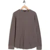 Vince Crewneck Cotton Thermal Sweater In Gray