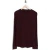 Vince Crewneck Cotton Thermal Sweater In Pinot Vino