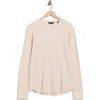 Vince Crewneck Cotton Thermal Sweater In Sand
