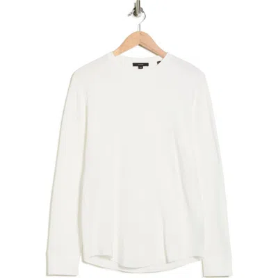 Vince Crewneck Cotton Thermal Sweater In White
