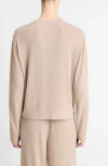 Vince Crewneck Stretch Sweater In Smokey Quartz