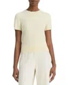 Vince Short-sleeve Cashmere-blend Tee In Light Butter