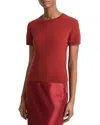 Vince Crewneck Tee In Ruby Ink