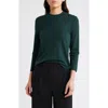 Vince Crewneck Wool Top In Marine Pine