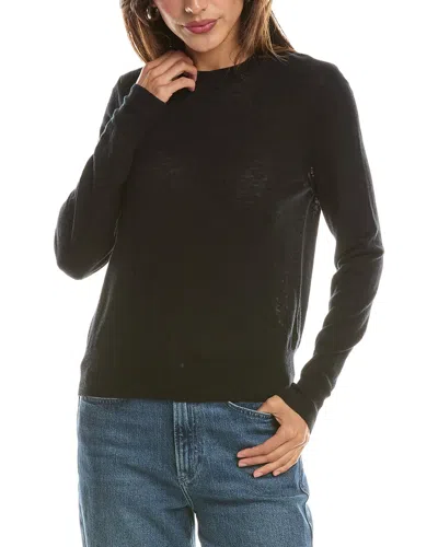 Vince Crewneck Wool T-shirt In Black