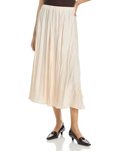 Vince Crinkle Paneled Maxi Skirt In White