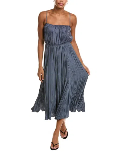 Vince Crinkled Cami Dress In Blue