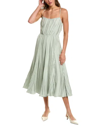 Vince Crinkled Cami Dress In Green