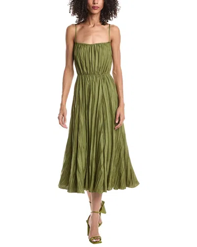 Vince Crinkled Cami Dress In Green