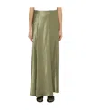 Vince Womens Artichoke-347art Flared-hem Crinkle-texture Satin Midi Skirt In Gray