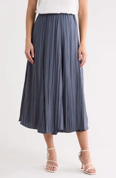 Vince Crinkled Paneled Maxi Skirt In Blue