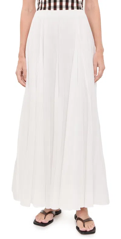 Vince Crinkled Maxi Skirt Off White