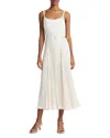 Vince Crinkled Midi Slip Dress In Multi