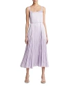 Vince Plissiertes Midikleid Aus Satin In Sweet Pea
