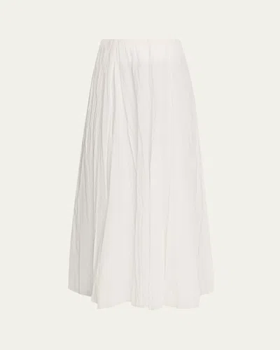 Vince Crinkled Maxi Skirt In White
