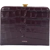 Vince Croc Embossed Frame Wallet In Purple