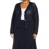 Vince - Crochet Cardigan In Navy - Atterley In Navy
