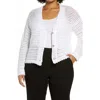 Vince - Crochet Cardigan In Optic White - Atterley In Optic White