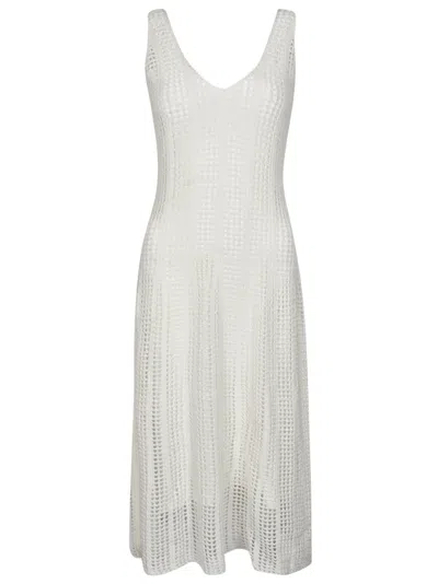 Vince Crochet Dress In White