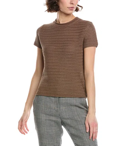 Vince Crochet Shirt In Brown