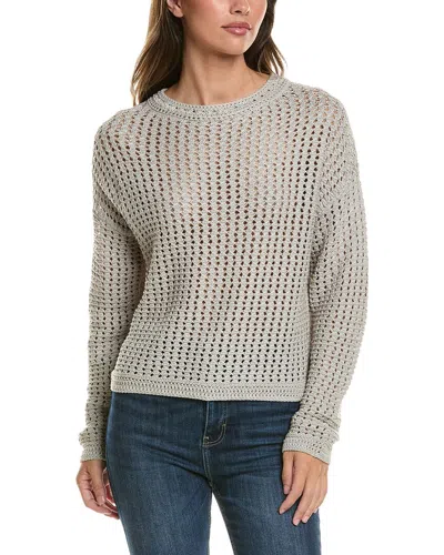 Vince Crochet Sweater In White