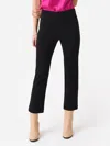 Vince Split-cuff Suede Trousers In Black
