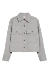 Vince Crop Jacket In Grey