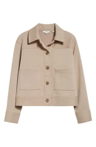 Vince Crop Jacket In Light Sandbar