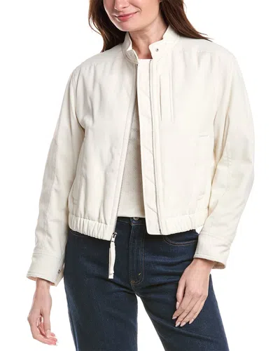 Vince Cropped Bomber Jacket In Transparent