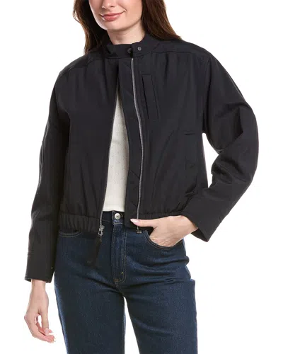 Vince Cropped Bomber Jacket In Black