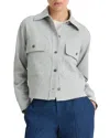 Vince Crop Jacket In H Mid Grey